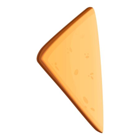 Triangle toast icon. Cartoon of triangle toast vector icon for web design isolated on white backgroundのイラスト素材