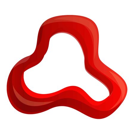 Cutted piece paprika icon. Cartoon of cutted piece paprika vector icon for web design isolated on white backgroundのイラスト素材