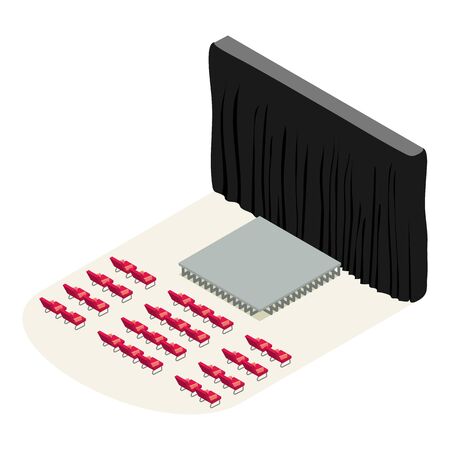 Concert arena icon. Isometric of concert arena vector icon for web design isolated on white backgroundのイラスト素材