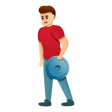 Gym coach icon. Cartoon of gym coach vector icon for web design isolated on white backgroundのイラスト素材