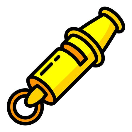 Retro whistle icon. Outline retro whistle vector icon for web design isolated on white backgroundのイラスト素材