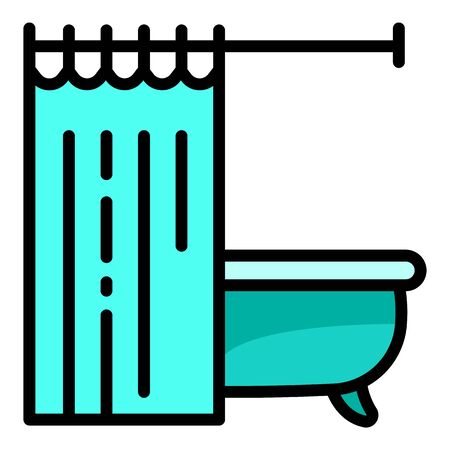 Vintage bathtub icon. Outline vintage bathtub vector icon for web design isolated on white backgroundのイラスト素材