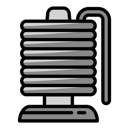 Magnetic coil icon. Outline magnetic coil vector icon for web design isolated on white backgroundのイラスト素材