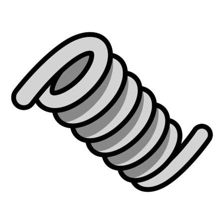 Jump coil icon. Outline jump coil vector icon for web design isolated on white backgroundのイラスト素材