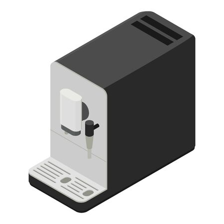 Coffee maker icon. Isometric of coffee maker vector icon for web design isolated on white backgroundのイラスト素材