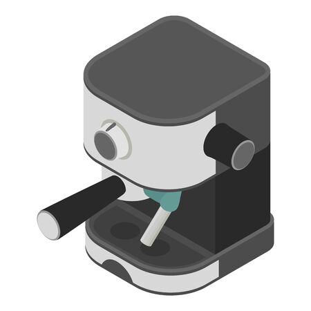 Home coffee machine icon. Isometric of home coffee machine vector icon for web design isolated on white backgroundのイラスト素材