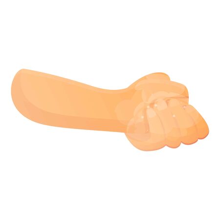 Soap in the left hand icon. Cartoon of soap in the left hand vector icon for web design isolated on white backgroundのイラスト素材