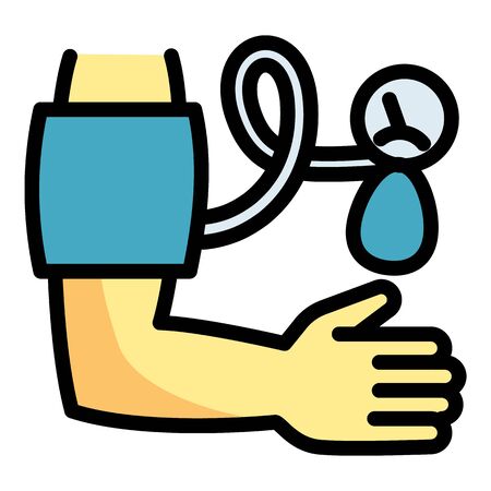 Heart rate measurement icon. Outline heart rate measurement vector icon for web design isolated on white backgroundのイラスト素材