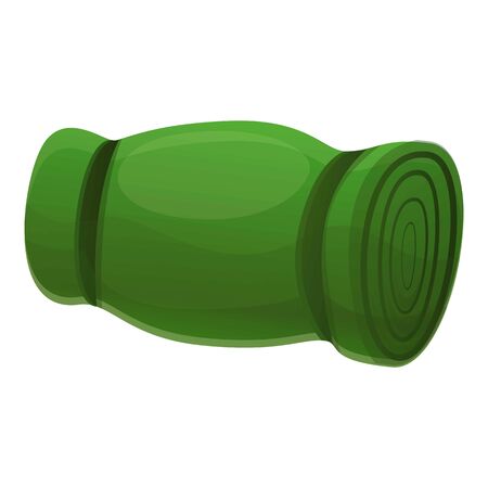 Roll sleeping mat icon. Cartoon of roll sleeping mat vector icon for web design isolated on white backgroundのイラスト素材