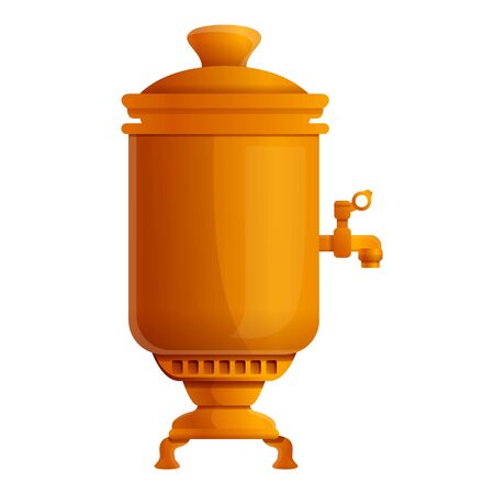 Samovar icon. Cartoon of samovar vector icon for web design isolated on white backgroundのイラスト素材