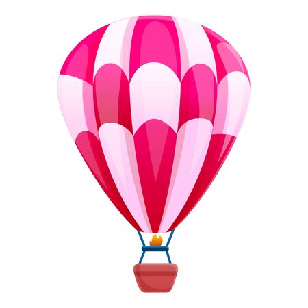 Air balloon basket icon. Cartoon of air balloon basket vector icon for web design isolated on white backgroundのイラスト素材