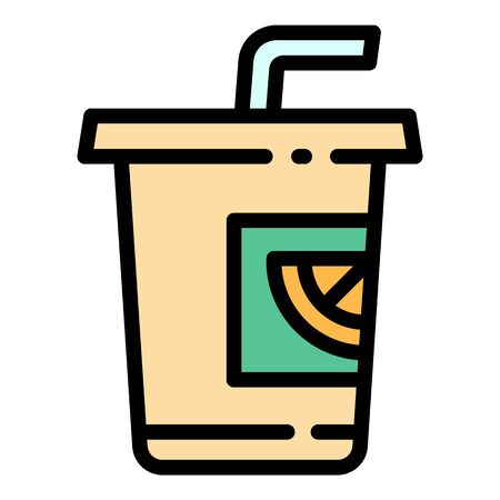 Fruit smoothie icon. Outline fruit smoothie vector icon for web design isolated on white backgroundのイラスト素材