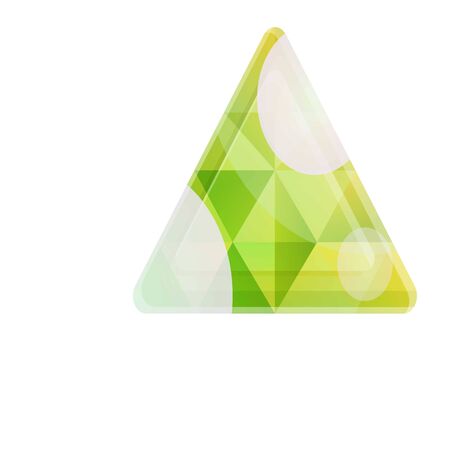 Triangular gem icon. Cartoon of triangular gem vector icon for web design isolated on white backgroundのイラスト素材