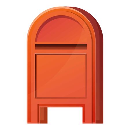 Contact mailbox icon. Cartoon of contact mailbox vector icon for web design isolated on white backgroundのイラスト素材