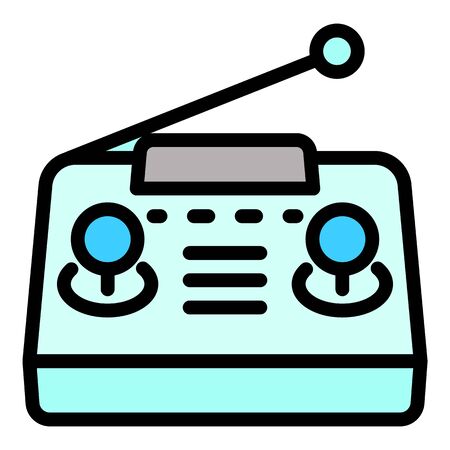 Radio drone control icon. Outline radio drone control vector icon for web design isolated on white backgroundのイラスト素材