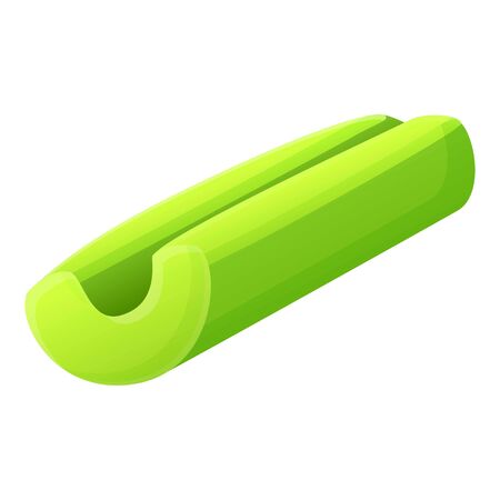 Celery leaf icon. Cartoon of celery leaf vector icon for web design isolated on white backgroundのイラスト素材
