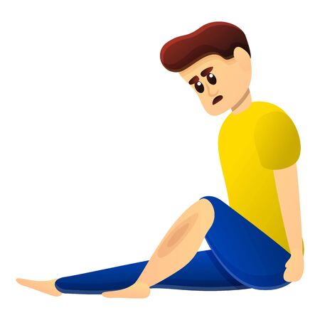 Leg injury icon. Cartoon of leg injury vector icon for web design isolated on white backgroundのイラスト素材