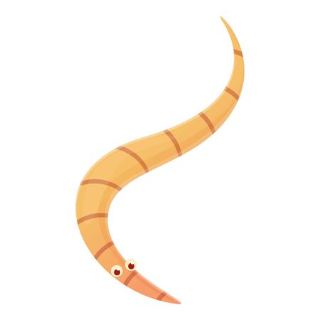 Ground worm icon. Cartoon of ground worm vector icon for web design isolated on white backgroundのイラスト素材