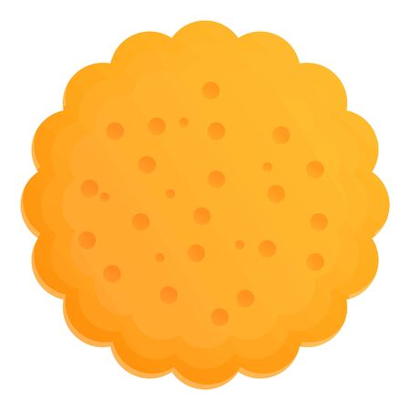 Eating biscuit icon. Cartoon of eating biscuit vector icon for web design isolated on white backgroundのイラスト素材