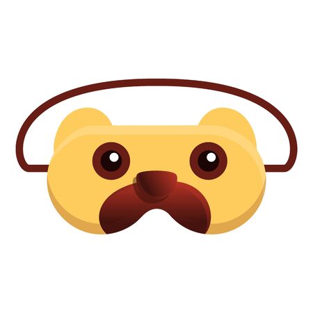 Dog sleeping mask icon. Cartoon of dog sleeping mask vector icon for web design isolated on white backgroundのイラスト素材