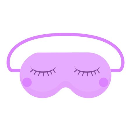Closed eye sleeping mask icon. Cartoon of closed eye sleeping mask vector icon for web design isolated on white backgroundのイラスト素材