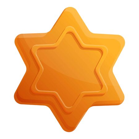 Star cookie icon. Cartoon of star cookie vector icon for web design isolated on white backgroundのイラスト素材