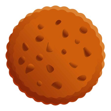 Nuts cookie icon. Cartoon of nuts cookie vector icon for web design isolated on white backgroundのイラスト素材