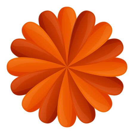 Flower cocoa biscuit icon. Cartoon of flower cocoa biscuit vector icon for web design isolated on white backgroundのイラスト素材