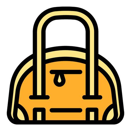 Leather bag icon. Outline leather bag vector icon for web design isolated on white backgroundのイラスト素材