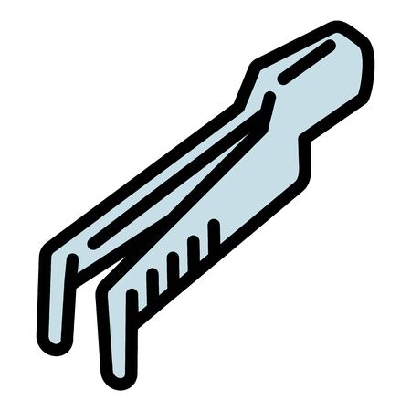 Electronic cigarette pliers icon. Outline electronic cigarette pliers vector icon for web design isolated on white backgroundのイラスト素材