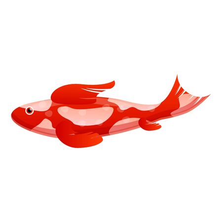 Asian carp icon. Cartoon of asian carp vector icon for web design isolated on white backgroundのイラスト素材