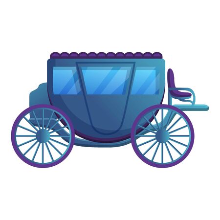 Medieval carriage icon. Cartoon of medieval carriage vector icon for web design isolated on white backgroundのイラスト素材