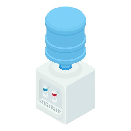 Home water cooler icon. Isometric of home water cooler vector icon for web design isolated on white backgroundのイラスト素材