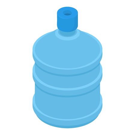 Water cooler bottle icon. Isometric of water cooler bottle vector icon for web design isolated on white backgroundのイラスト素材