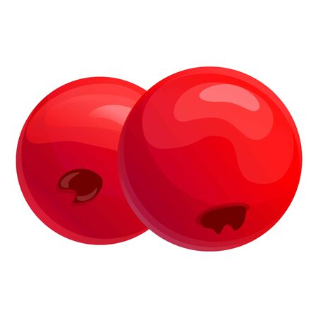 Red currant icon. Cartoon of red currant vector icon for web design isolated on white backgroundのイラスト素材