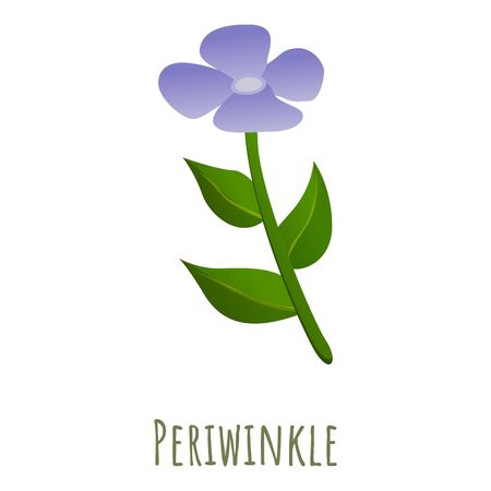 Violet periwinkle icon. Cartoon of violet periwinkle vector icon for web design isolated on white backgroundのイラスト素材