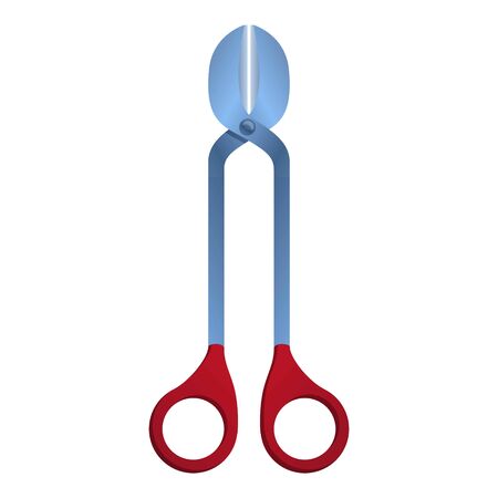 Long scissors icon. Cartoon of long scissors vector icon for web design isolated on white backgroundのイラスト素材