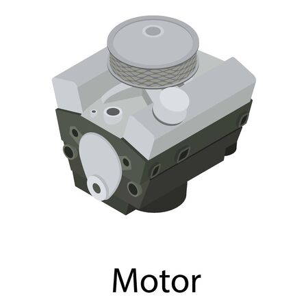 Car motor icon. Isometric of car motor vector icon for web design isolated on white backgroundのイラスト素材