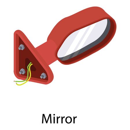 Car mirror icon. Isometric of car mirror vector icon for web design isolated on white backgroundのイラスト素材