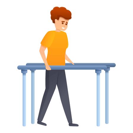 Rehabilitation legs exercise icon. Cartoon of rehabilitation legs exercise vector icon for web design isolated on white backgroundのイラスト素材