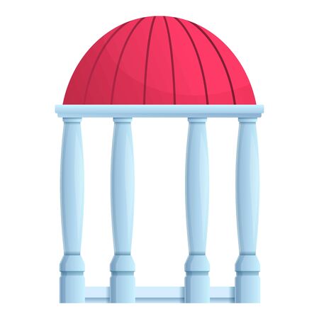 European gazebo icon. Cartoon of european gazebo vector icon for web design isolated on white backgroundのイラスト素材