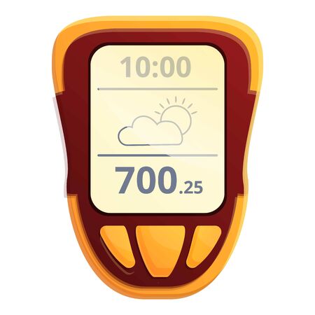 Digital barometer icon. Cartoon of digital barometer vector icon for web design isolated on white backgroundのイラスト素材