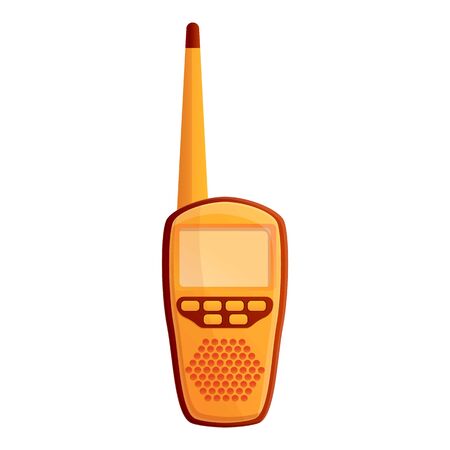 Transmitter walkie talkie icon. Cartoon of transmitter walkie talkie vector icon for web design isolated on white backgroundのイラスト素材