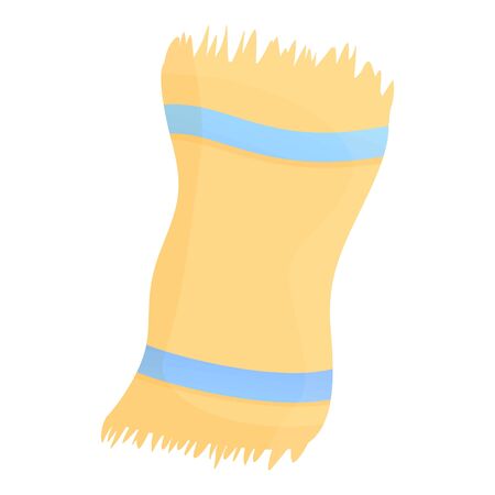 Sauna towel icon. Cartoon of sauna towel vector icon for web design isolated on white backgroundのイラスト素材