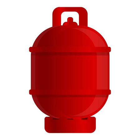 Gas cylinder icon. Cartoon of gas cylinder vector icon for web design isolated on white backgroundのイラスト素材