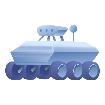 Moon rover icon. Cartoon of moon rover vector icon for web design isolated on white backgroundのイラスト素材