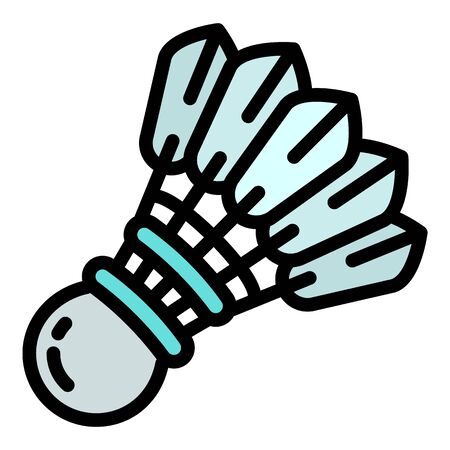 Shuttlecock icon. Outline shuttlecock vector icon for web design isolated on white backgroundのイラスト素材