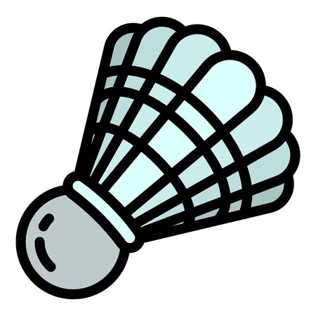 Badminton shuttlecock icon. Outline badminton shuttlecock vector icon for web design isolated on white backgroundのイラスト素材