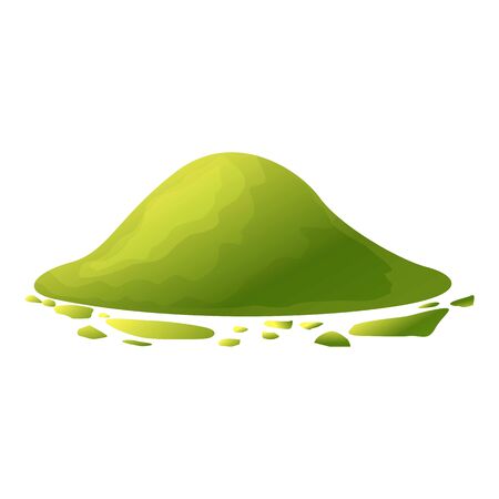 Matcha tea powder icon. Cartoon of matcha tea powder vector icon for web design isolated on white backgroundのイラスト素材