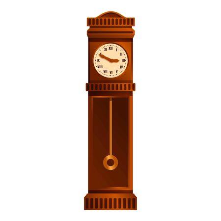 House pendulum clock icon. Cartoon of house pendulum clock vector icon for web design isolated on white backgroundのイラスト素材